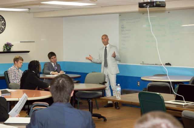 Goldie B. Floberg Center CEO, John Pingo providing an orientation for each team of interns.